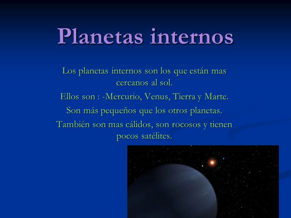 planetas internos y externos planetas internos y externos
